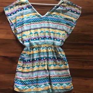 Tribal Print Romper